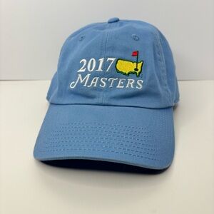Masters Mens Hat Cap Golf 2017 Tournament Blue Adjustable Strap Back Cotton